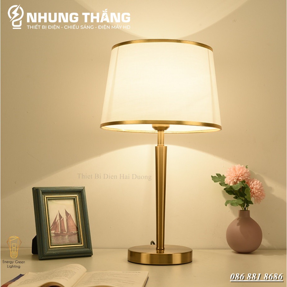Đèn Ngủ Để Bàn S3074 Decor Vintage - Khung Kim Loại - Kiểu Dáng Sang Trọng - Tặng Kèm Bóng Led - Bảo Hành 12 Tháng