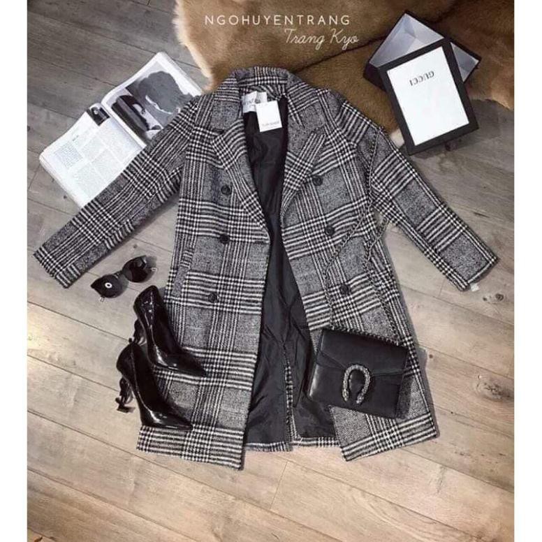 [ Rẻ Vô Địch ]  Áo dạ kẻ 6 cúc hàng đẹp [ Kèm Video ] | BigBuy360 - bigbuy360.vn