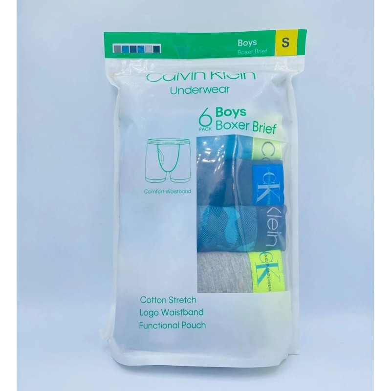 Set 6 quần lót bé trai Calvin Klein size S-M-L