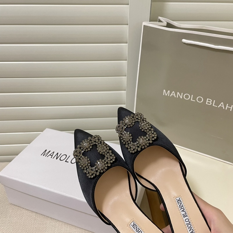 Giày Cao Gót Da Cừu Mũi Nhọn Đính Đá 6.5cm Thời Trang Quyến Rũ Cho Nữ