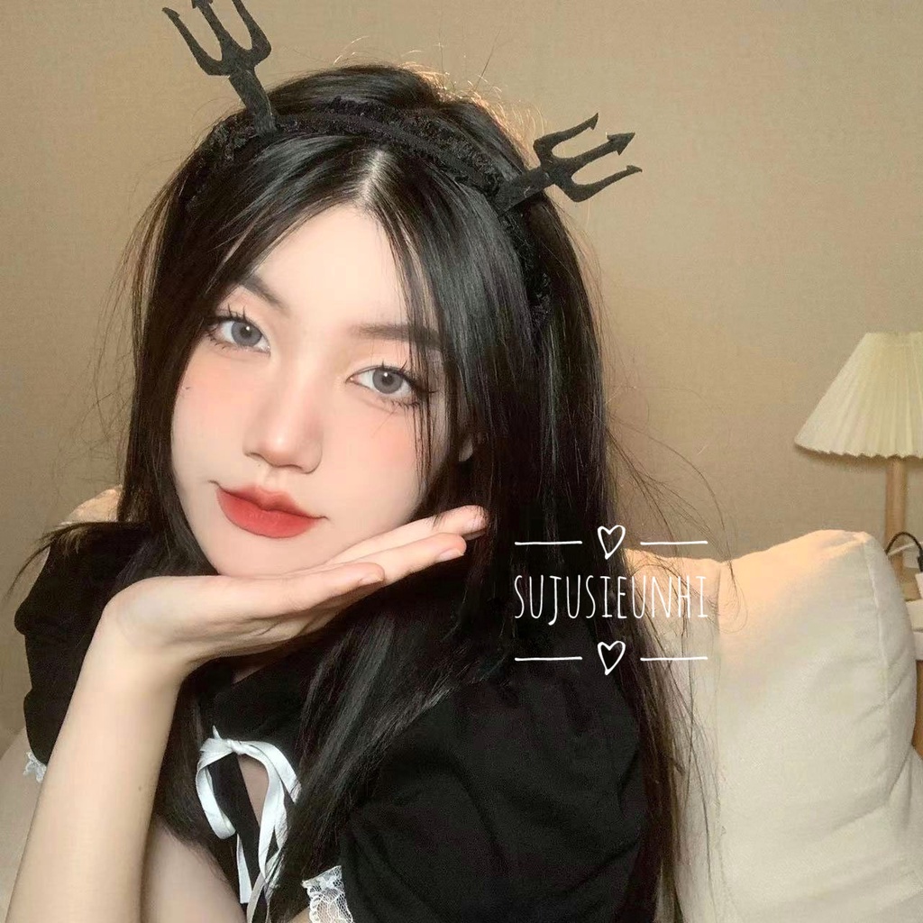 Phụ kiện bờm tóc / băng đô hình cánh quỷ, mũ, mèo, bí ngô, nhện halloween