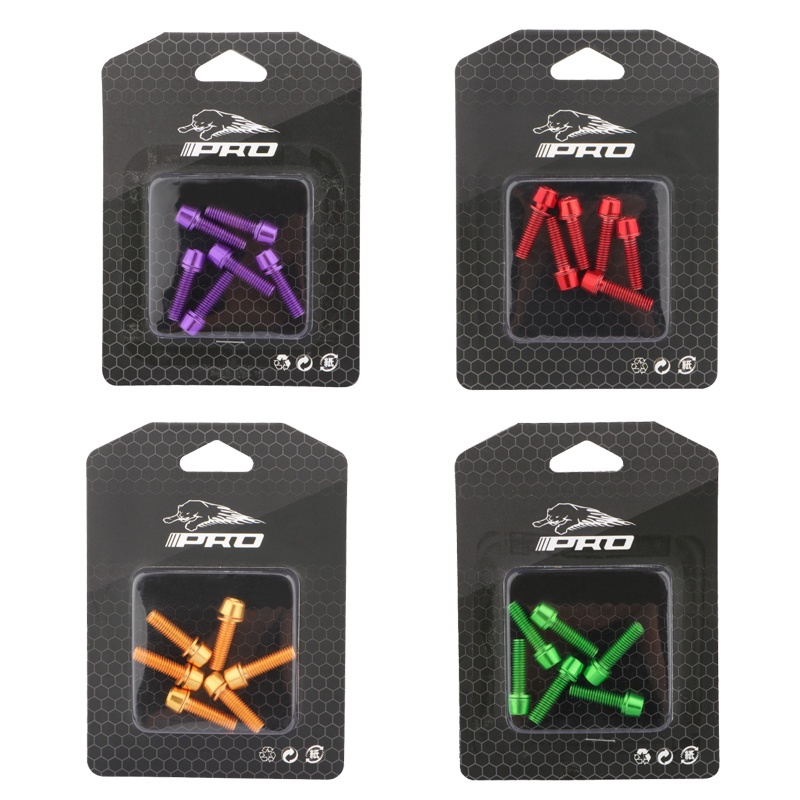 6 gói bu lông gốc M5 * 18mm cho xe đạp MTB xe đạp kẹp gốc vít cố định bu lông