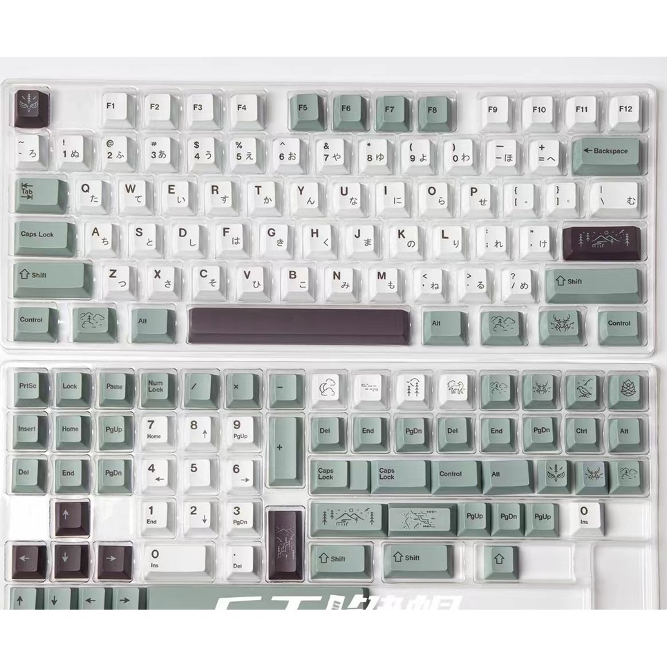 Misty Keycap Cherry Profile PBT Dye-Sublimation Bàn phím cơ Keycap Keycap cá nhân hóa 141 Phím