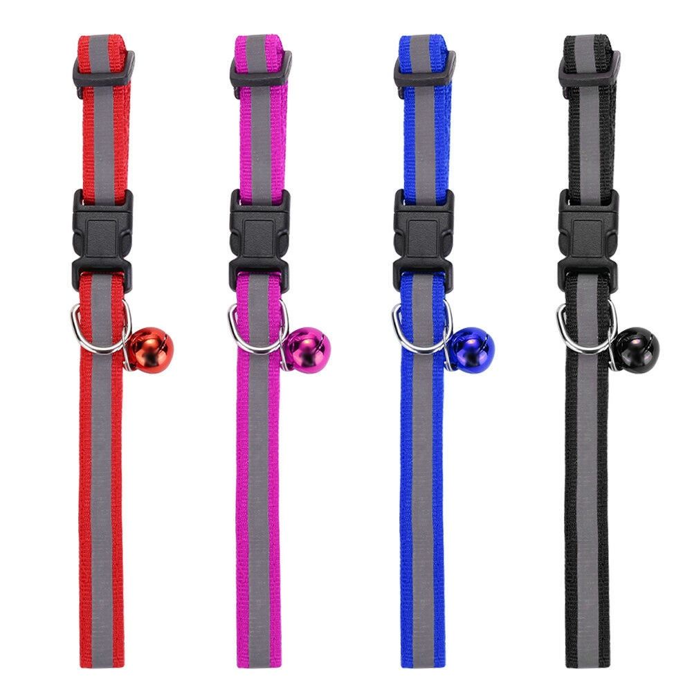 Vòng Cổ Nylon Mềm Mại Phản Quang Phát Sáng Ban Đêm Dễ Điều Chỉnh Cho Thú Cưng