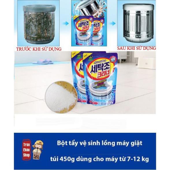 [GIÁ SỈ] GÓI BỘT TẨY LỒNG MÁY GIẶT HÀN QUỐC 450G