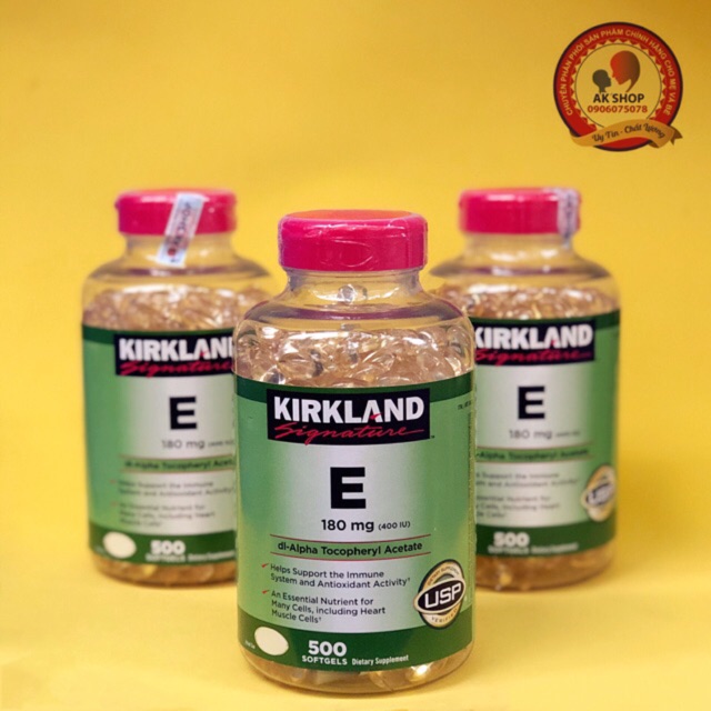 Viên uống Vitamin E Kirkland hàng chính hãng