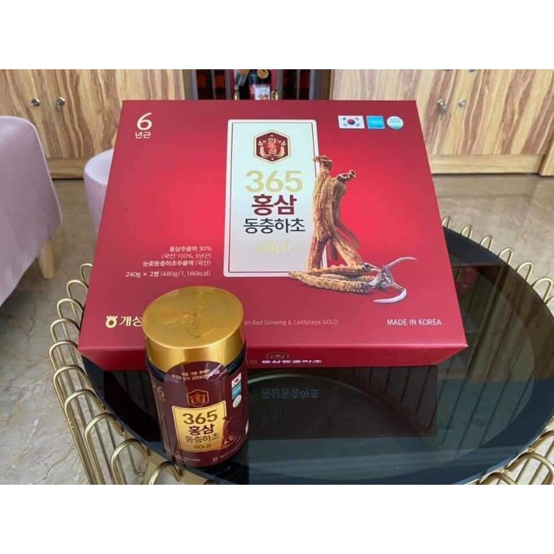 Cao hồng sâm đông trùng hạ thảo 365 Hàn Quốc