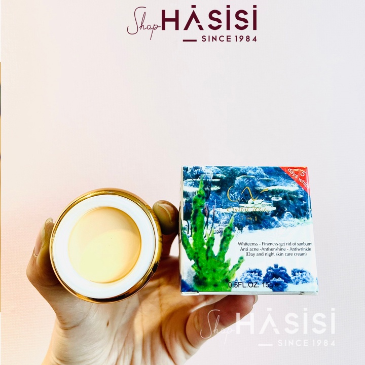 Kem Rong Biển CRYSTAL WHITE - 5in1 Day And Night Skin Care Cream 15g
