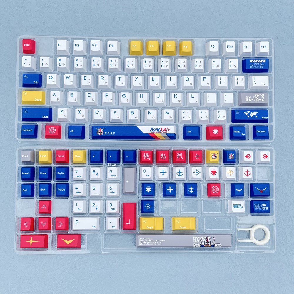 133 Phím GUNDAM Keycap Cherry Profile Anime PBT DYE-SUB Bàn phím cơ học Keycaps