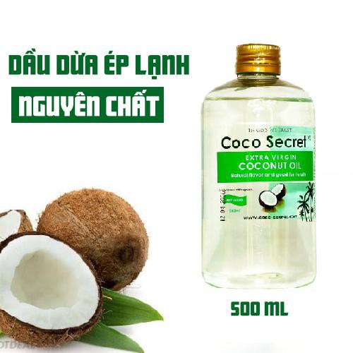 [CHÍNH HÃNG] Dầu dừa nguyên chất ép lạnh Coco Secret 500ml
