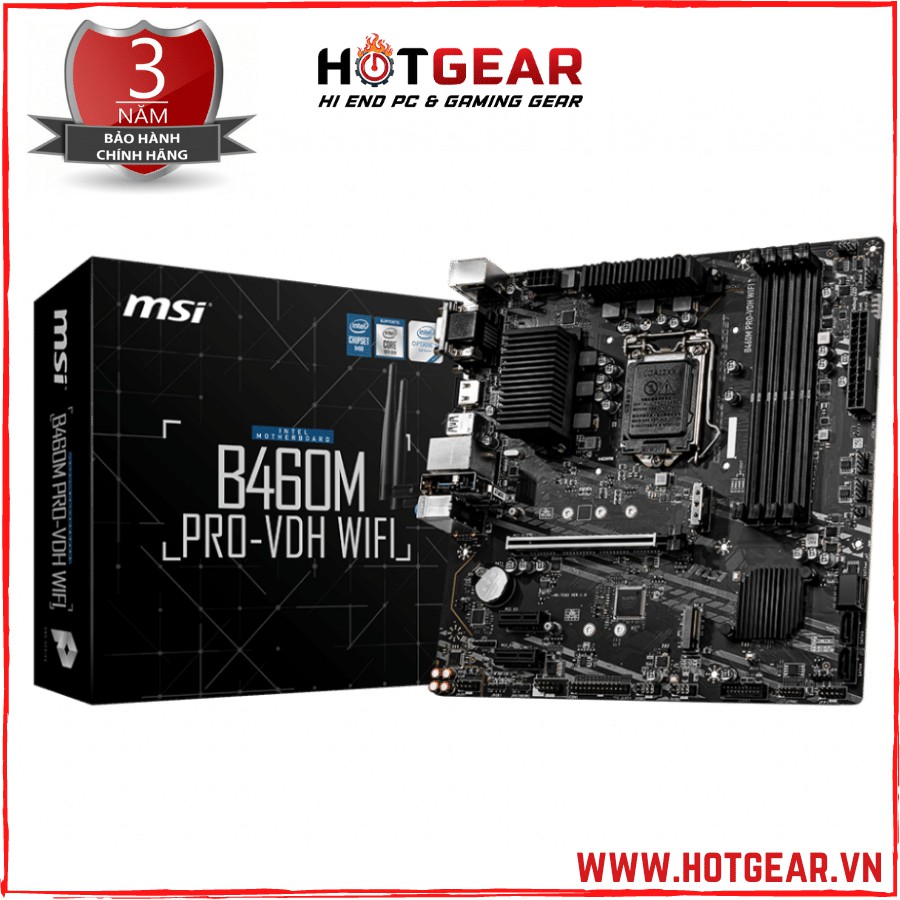 MSI B460M PRO-VDH WIFI (Intel B460, Socket 1200, m-ATX, 4 khe RAM DDR4) chính hãng bảo hành 36T