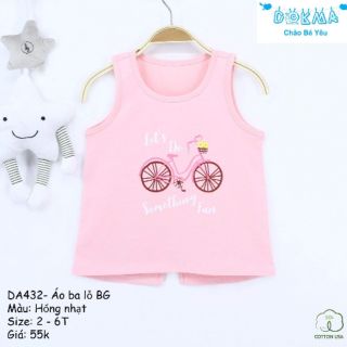 Ba lỗ bé gái, in hình xe đạp của Dokma từ 2-6 tuổi