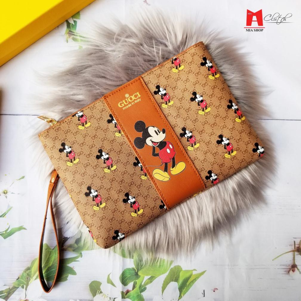 Ví Cầm Tay Nam Nữ Bản To Có Dây Đeo Tay Đựng Vừa Máy Tính Bảng Điện Thoại Da PU Cao Cấp Sang Trọng Màu Đen BTVGC6