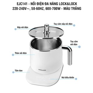 Nồi điện đa năng Lock&Lock màu trắng EJC141