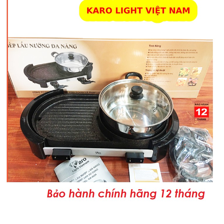 Bếp lẩu nướng đa năng karo light hàng việt nam chất lượng cao bảo hành 12 tháng