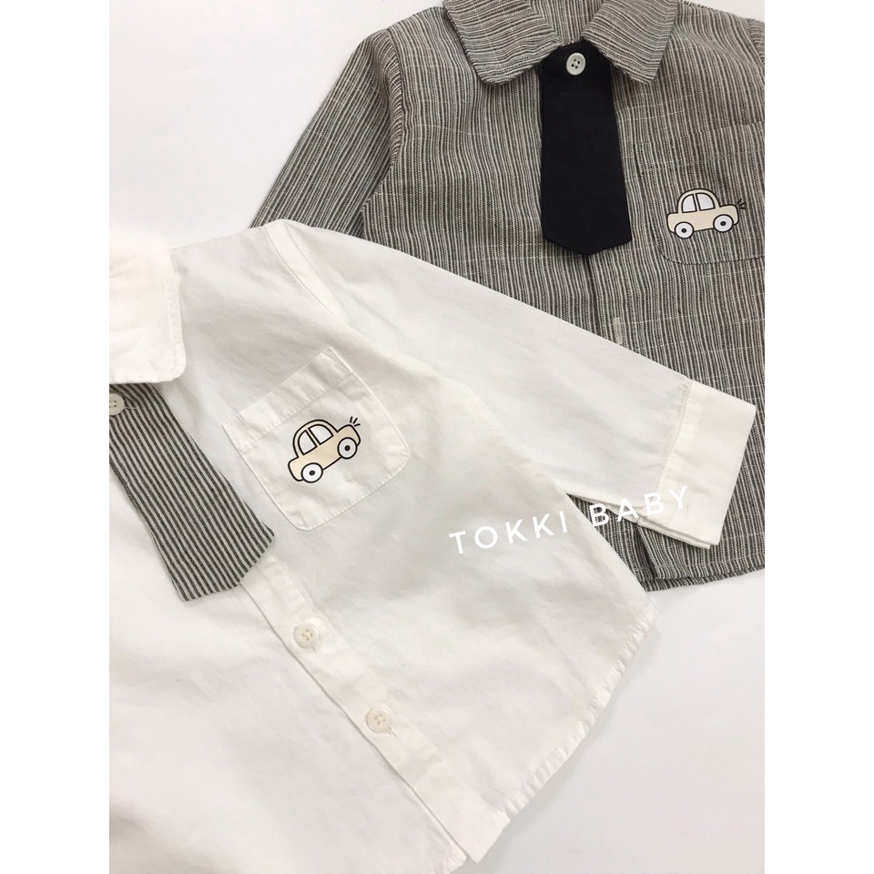 Áo sơ mi kèm cavat cho bé ABM002