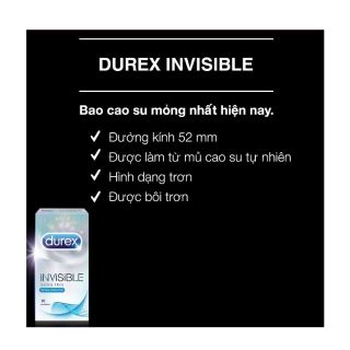 Bao cao su Durex Invisible 10 bao
