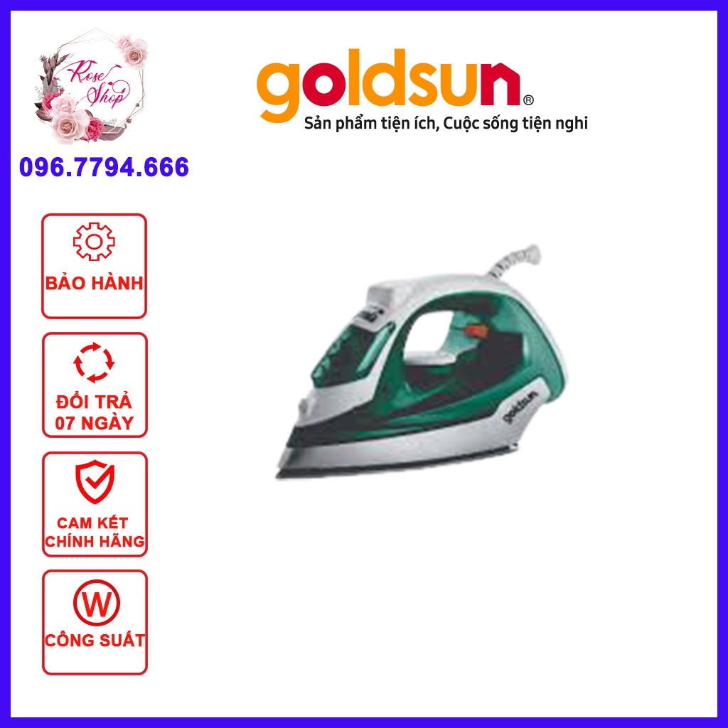 Bàn là hơi  Goldsun chính hãng GIR2302  GIR2303 bảo hành 24 tháng