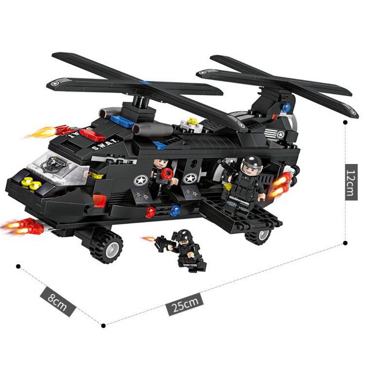 Lắp ráp xếp hình non Lego City 6622 : tàu cảnh sát swat 762 mảnh