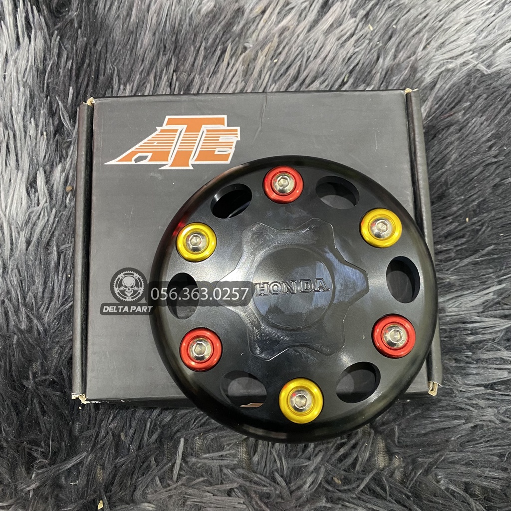 Nắp Chụp Nhôm CNC Lốc Nồi Xe Wave Super Dream Sirius 50 Exciter 50 Elegen  Kiểu - 4 MÀU