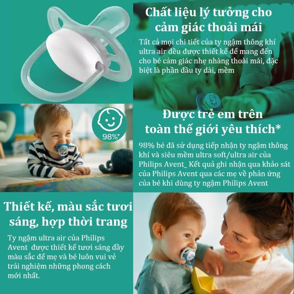 Ti giả avent ultra air animals ( cho bé 6-18 tháng )