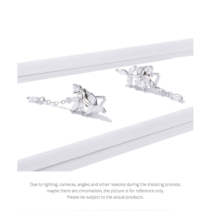 BAMOER Bông Tai BạC 925 ĐíNh Đá Sang TrọNg BSE350