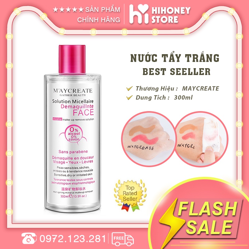 (Có sẵn)Nước Tẩy Trang MAYCREATE 300ml auth