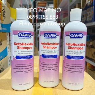 SỮA TẮM DAVIS KETOHEXIDINE SHAMPOO NGỪA NẤM DA CHO CHÓ MÈO