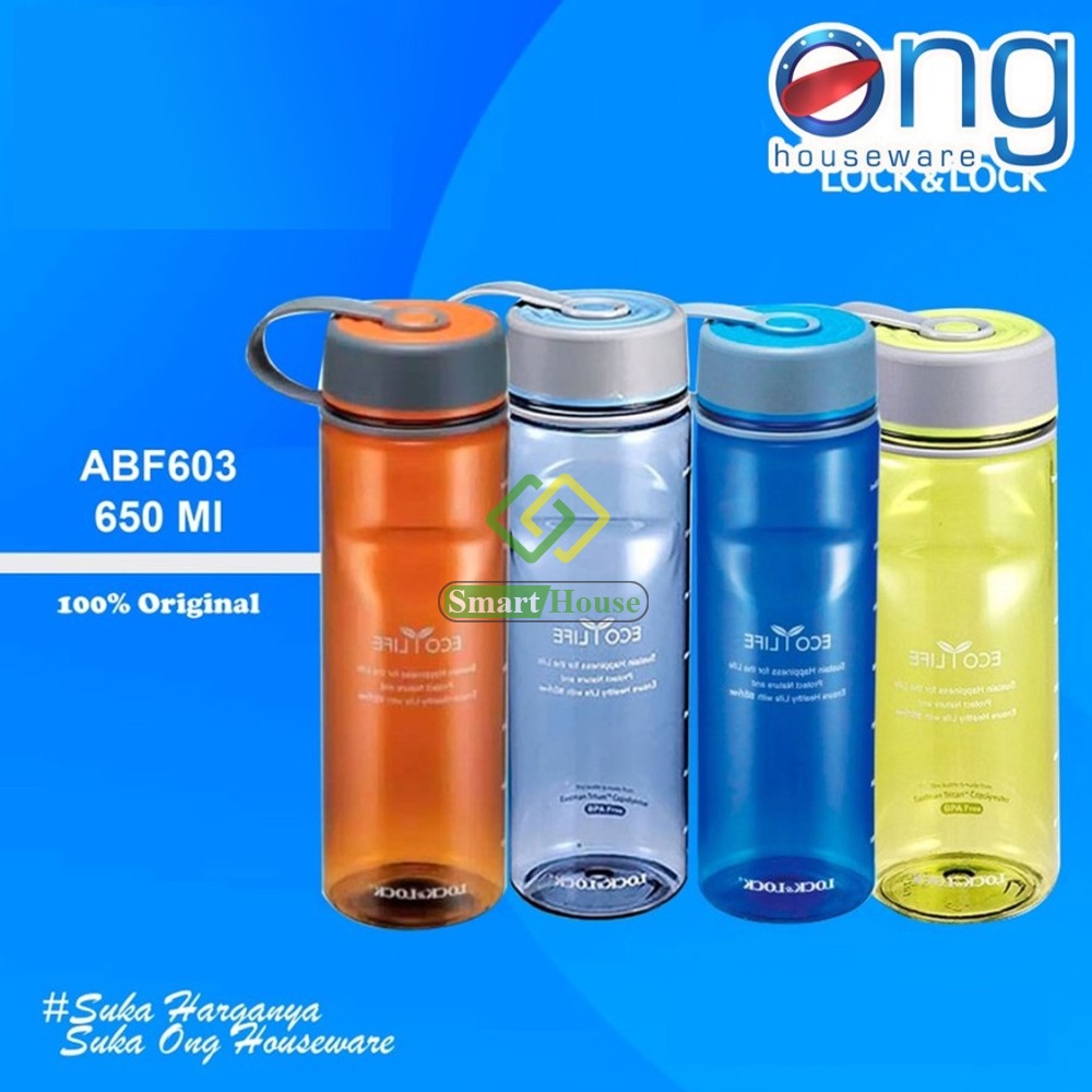 Bình Nước Nhựa Tritan Lock&amp;Lock ABF604G 650ml Kín Nước Cầm Tay Đa Năng