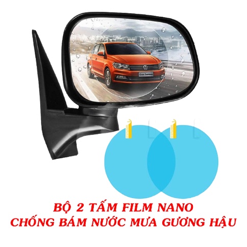 COMBO 2 MIẾNG DÁN CHỐNG NƯỚC CHO GƯƠNG Ô TÔ