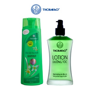 Combo dầu gội hoa bưởi grapefruit 400ml và lotion dưỡng tóc Thorakao 120ml