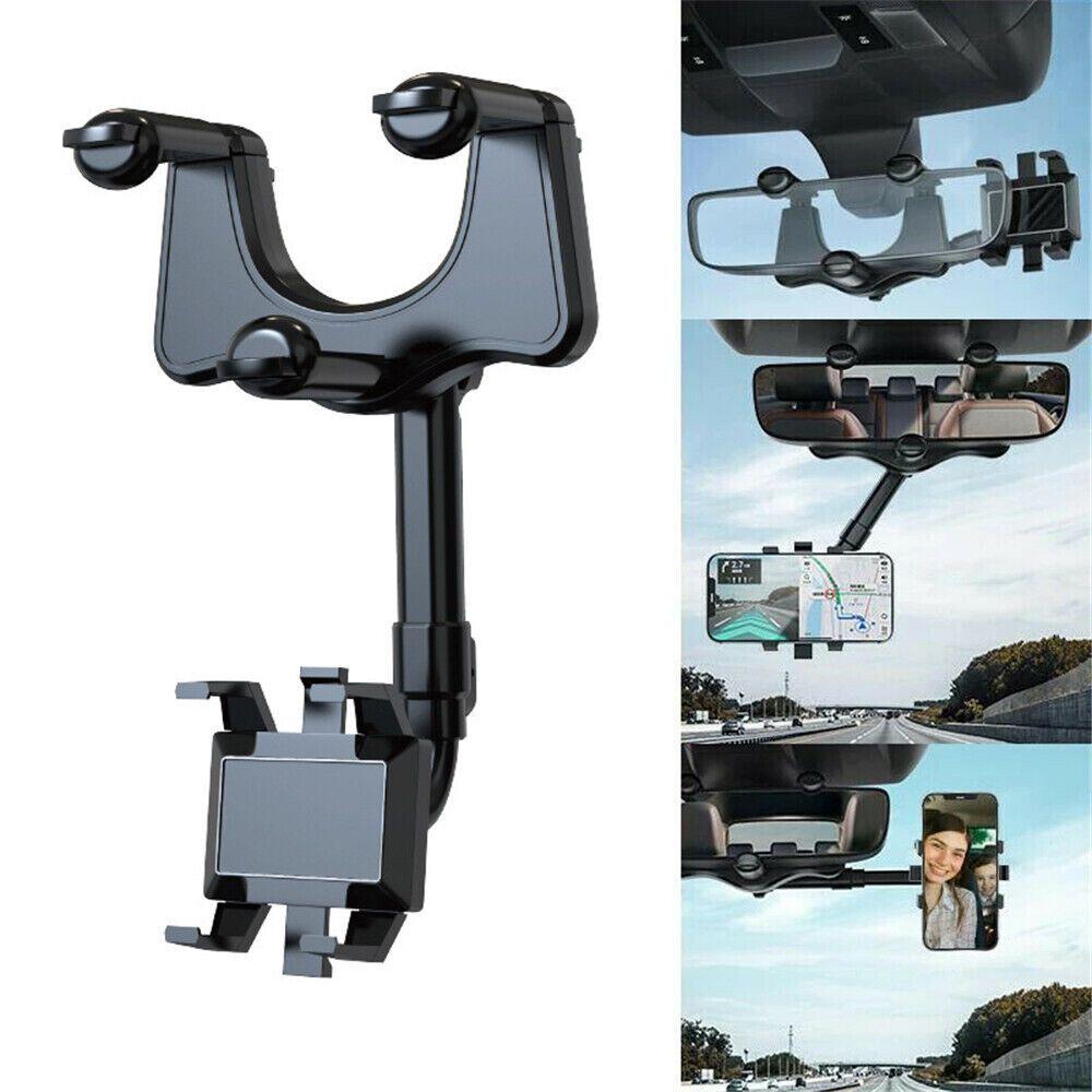 Giá Đỡ Điện Thoại Gắn Gương Chiếu Hậu Xe Hơi Xoay 360 Độ Tiện Dụng