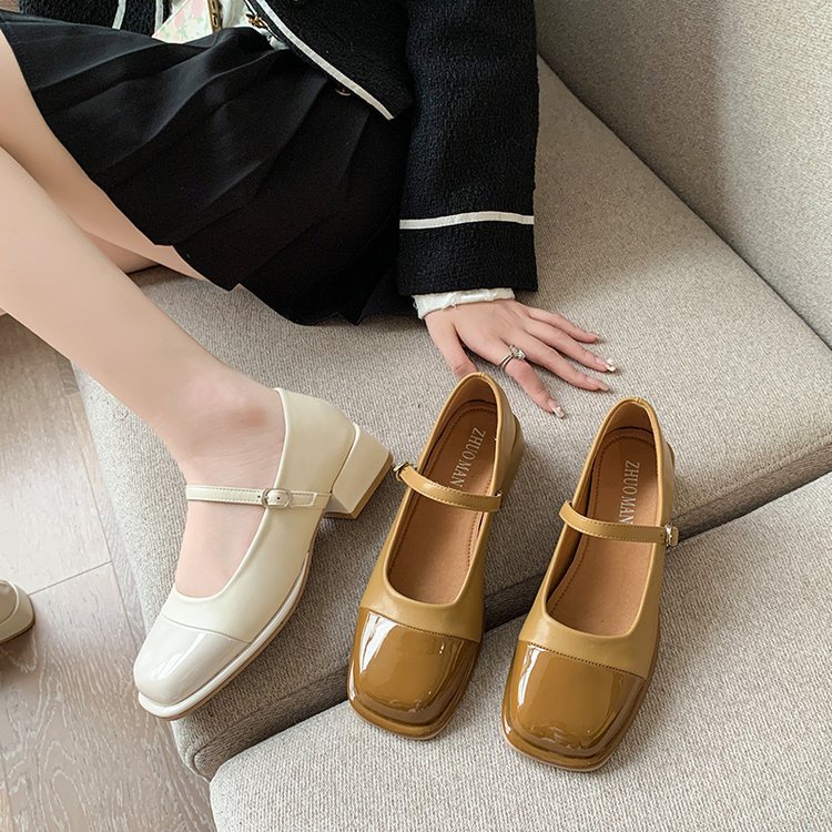 Giày búp bê quai ngang mảnh cài vô cùng basic tiểu thư POCI 175