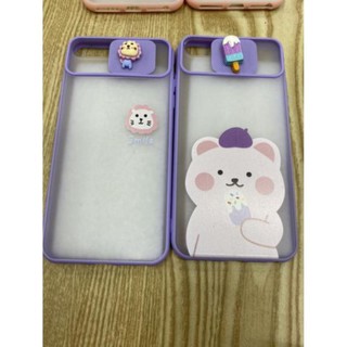 Ốp lưng IPhone 6plus/ 7plus/8plus viền màu nút đậy camera AD_case shop