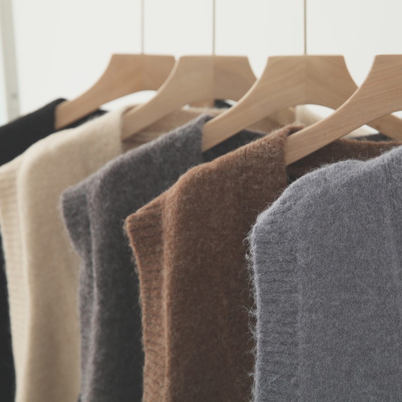 (ORDER- sẵn Đen) Áo len nữ Gile len lông mềm mịn màu Vintage Hàn Quốc | BigBuy360 - bigbuy360.vn