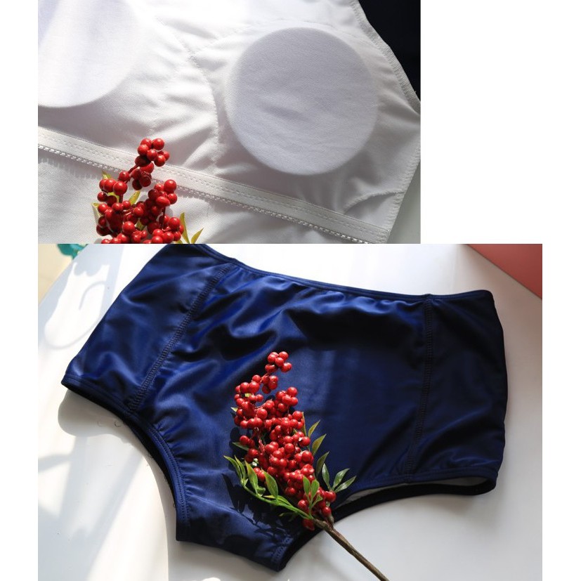 Bộ đồ bơi nữ 3 mảnh dày croptop thun đẹp dễ mix | BigBuy360 - bigbuy360.vn