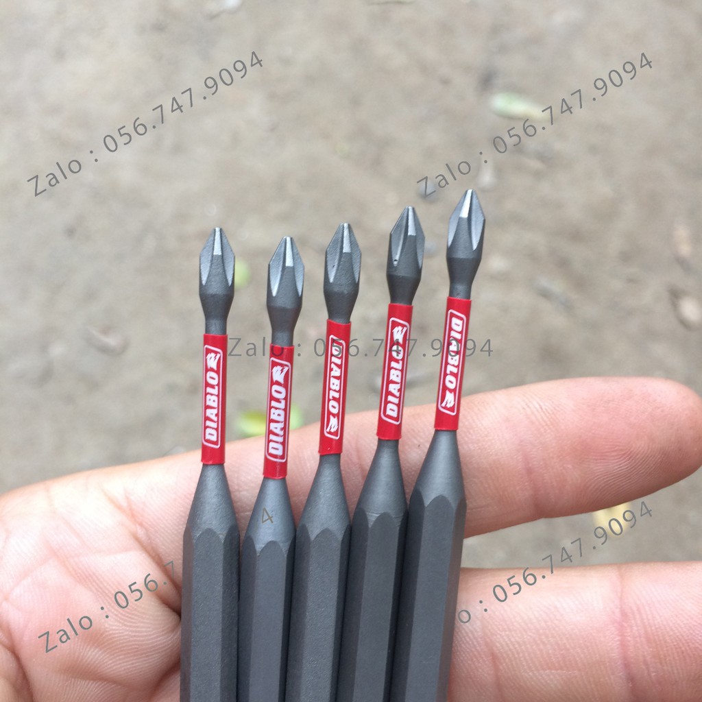 Mũi Vít DIABLO PH1 Dài 9cm Màu Xám Tem Đỏ