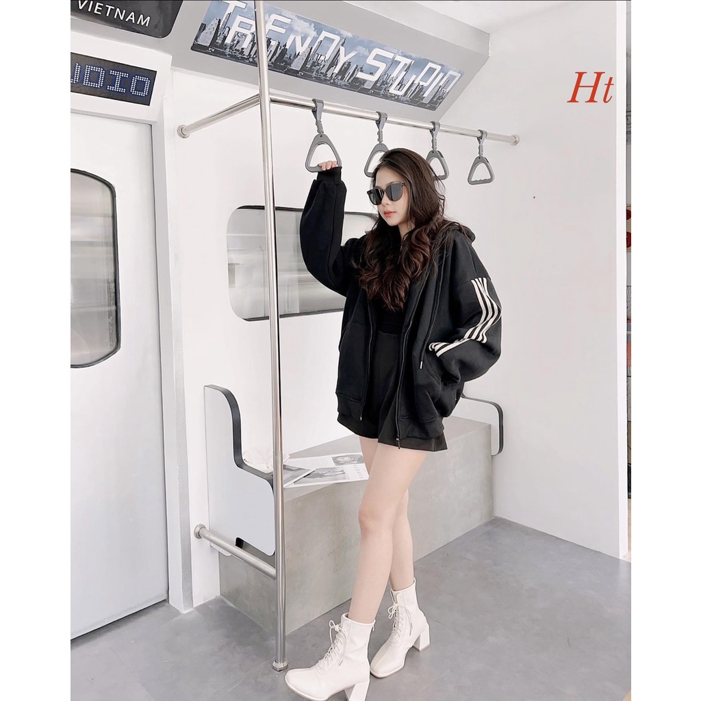 Áo khoác nỉ Sọc 4 tay 2 bên