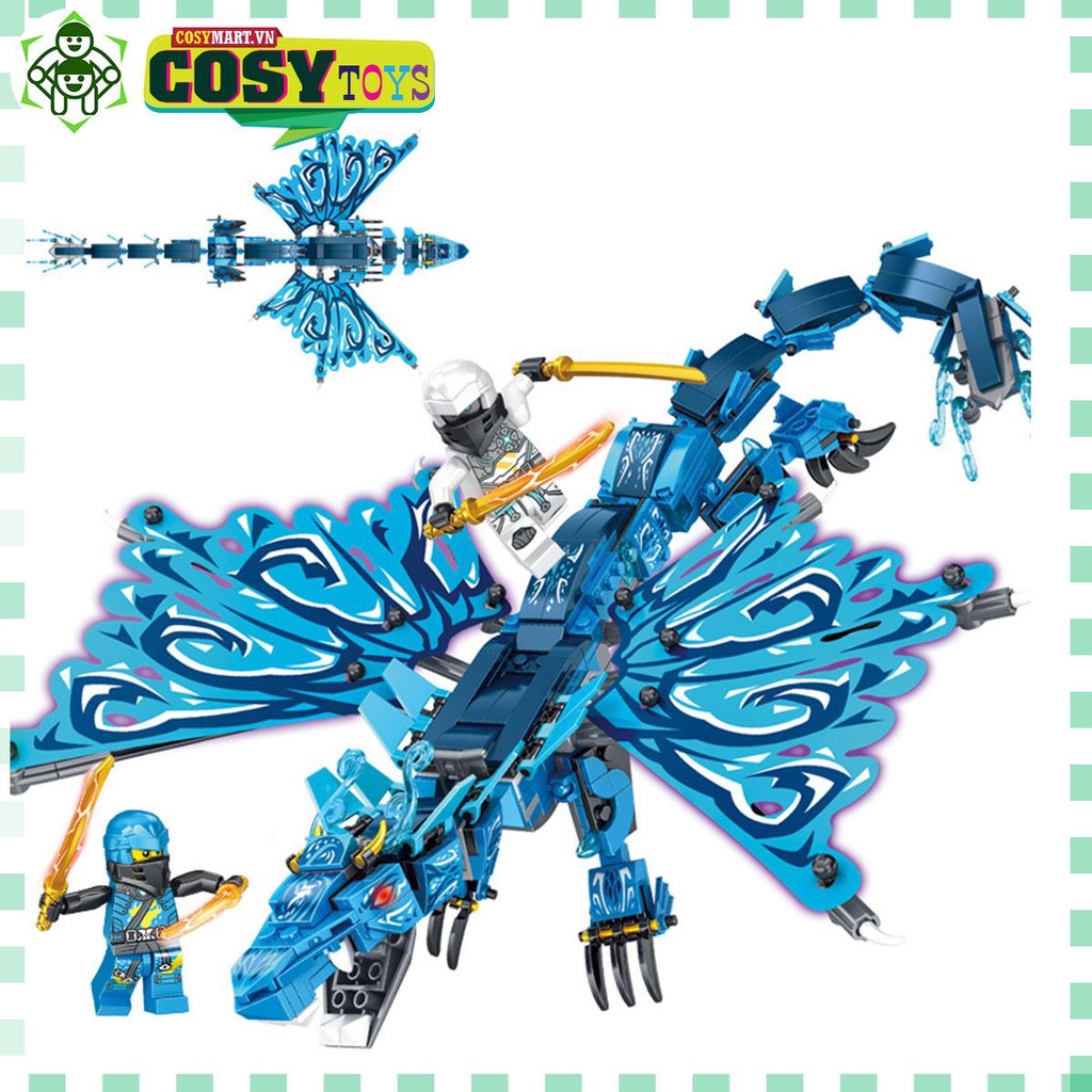 Đồ chơi lắp ghép xếp hình Rồng biển quyền năng của Ninjago với 493 mảnh ghép