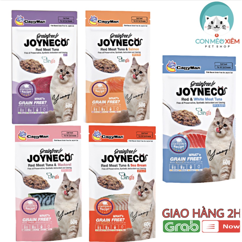 Pate cho mèo Joyneco catty man Nhật Bản gói 60g, thức ăn tăng cân Con Mèo Xiêm