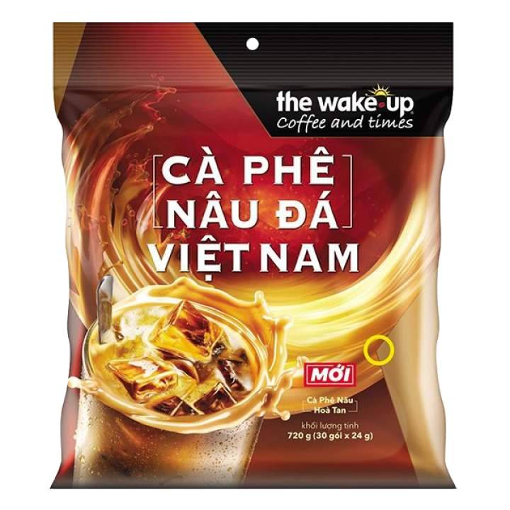 Bịch 30 Gói Cà Phê Nâu Hòa Tan Nâu Đá Việt Nam Thương Hiệu Wakeup 24g/Gói | BigBuy360 - bigbuy360.vn