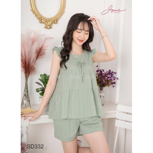 BÁN SỈ BỘ ĐŨI BÈO VAI 3 TẦNG BA MÀU HỒNG XANH CAM CHO NỮ | BigBuy360 - bigbuy360.vn