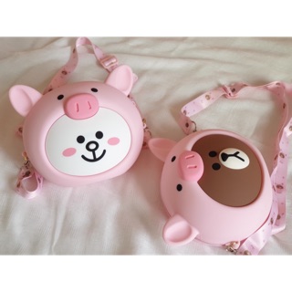 Túi đeo chéo đầu Gấu Brown hàng Friends cao cấp