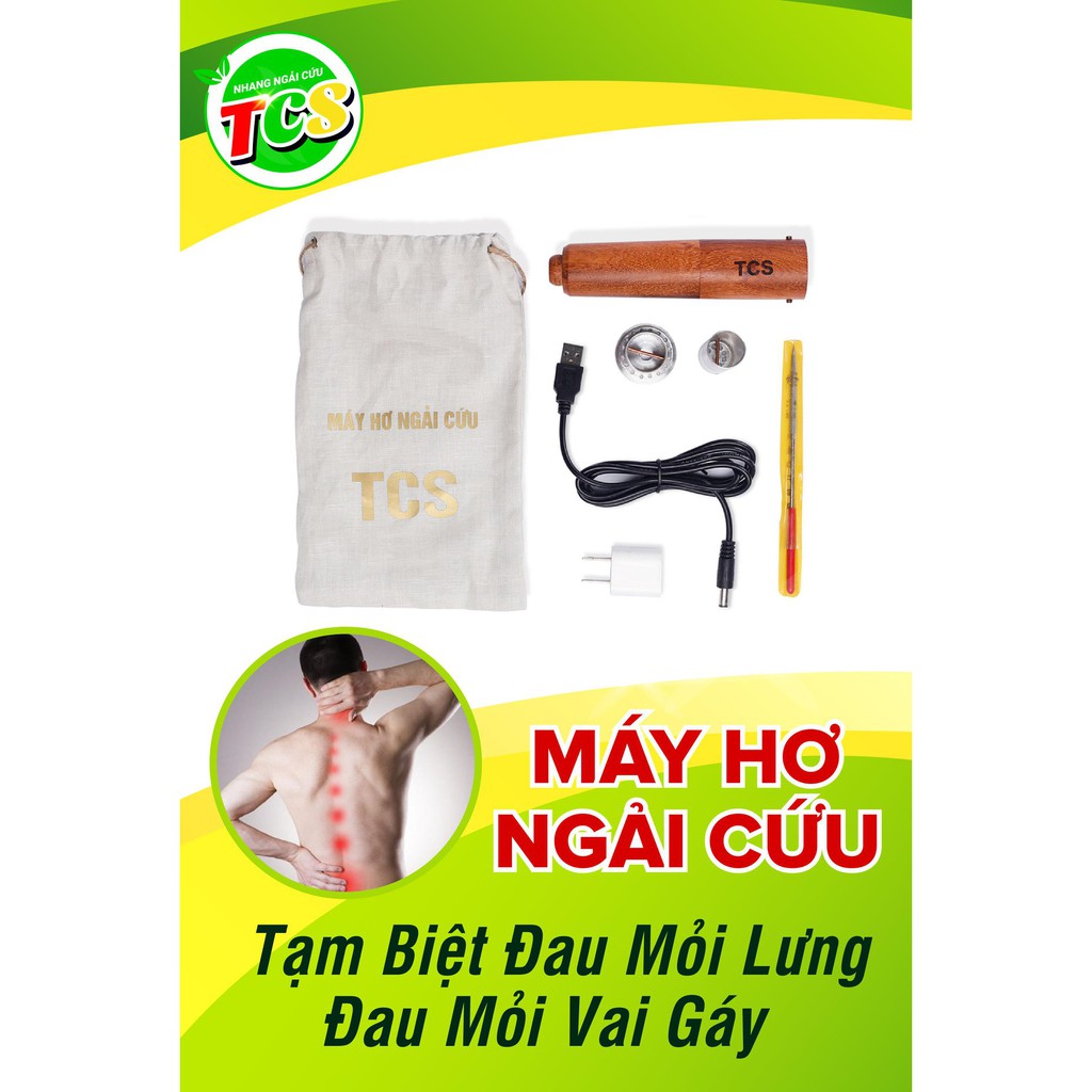 MÁY HƠ NGẢI CỨU TCS - Tặng 01 hộp nhang ngải cứu 16 viên