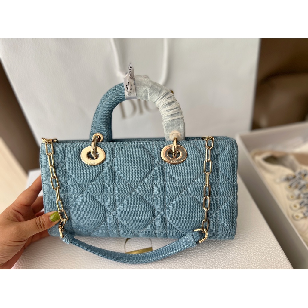 Túi xách nữ đeo vai denim cao cấp 𝘿𝙞𝙤𝙧 CD thiết kế thời trang, sành điệu