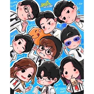 Set 30 Sticker Chibi Chơi Là Chạy