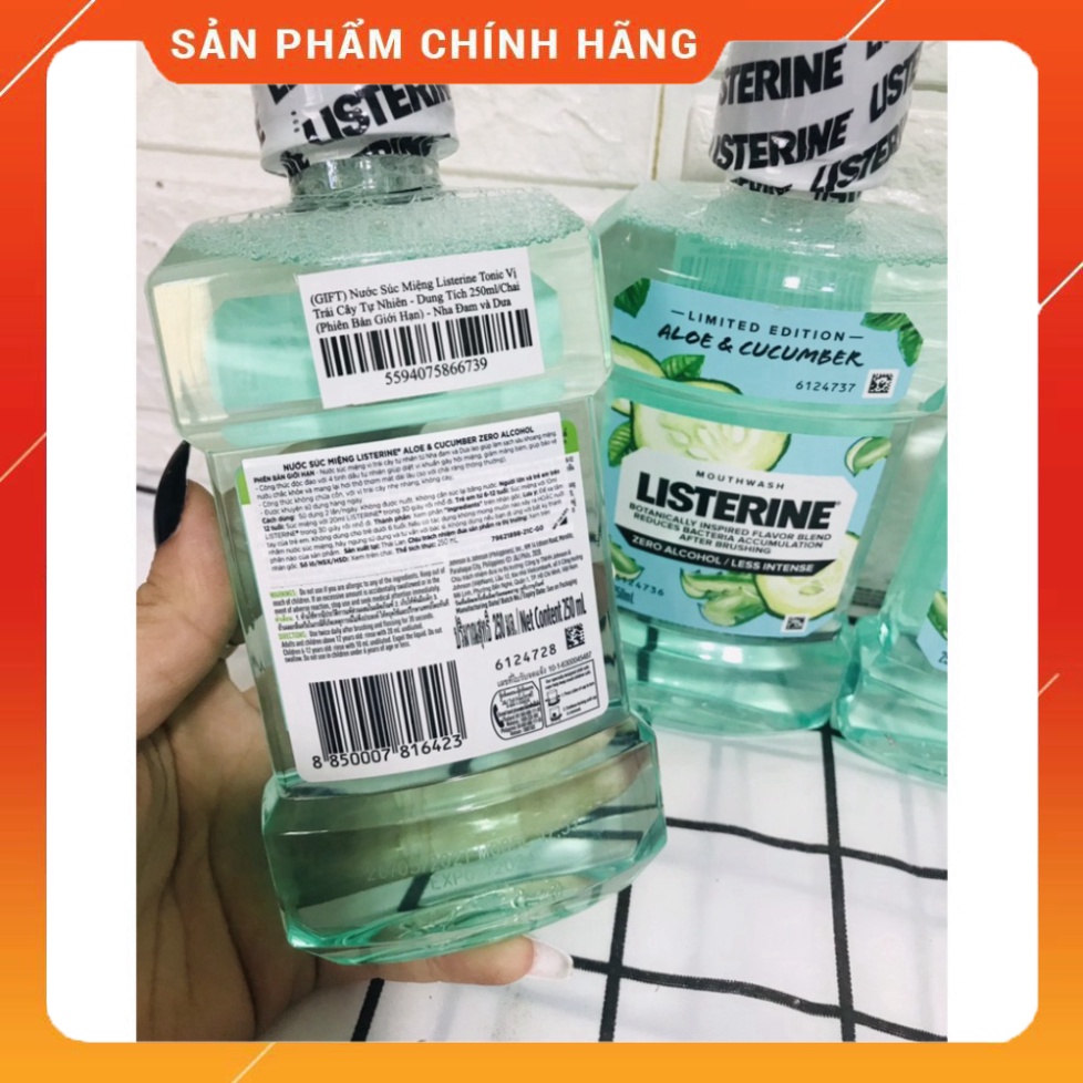 Nước Súc Miệng Vị Trái Cây Tự Nhiên Listerine 250ml/Chai (Phiên Bản Giới Hạn)