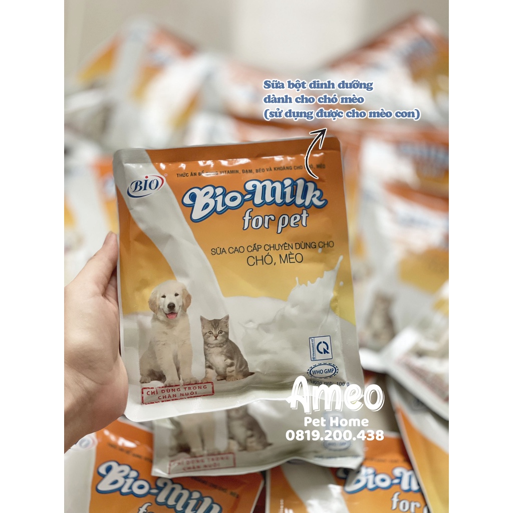 Sữa cho mèo Bio Milk | Sữa bột dinh dưỡng dùng được cho chó mèo con