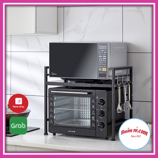Kệ để lò vi sóng 2 tầng điều chỉnh kích thước khung sắt - Kệ để đồ nhà bếp tiện ích 01439