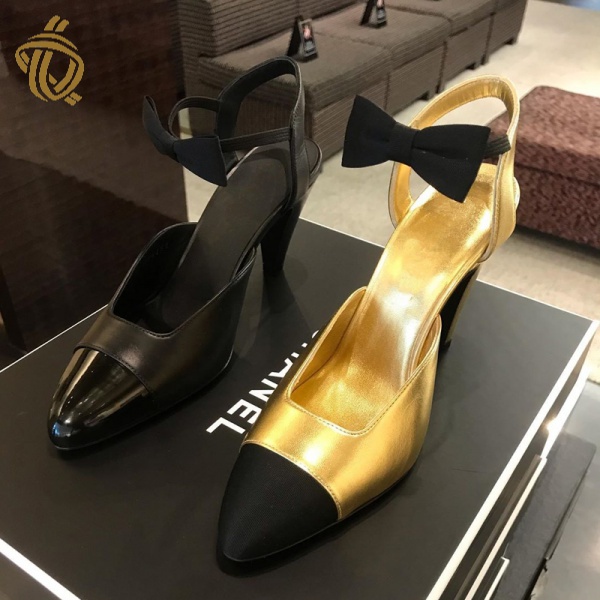 Giày cao gót nữ quai đính nơ thanh lịch thời trang Hàn Quốc